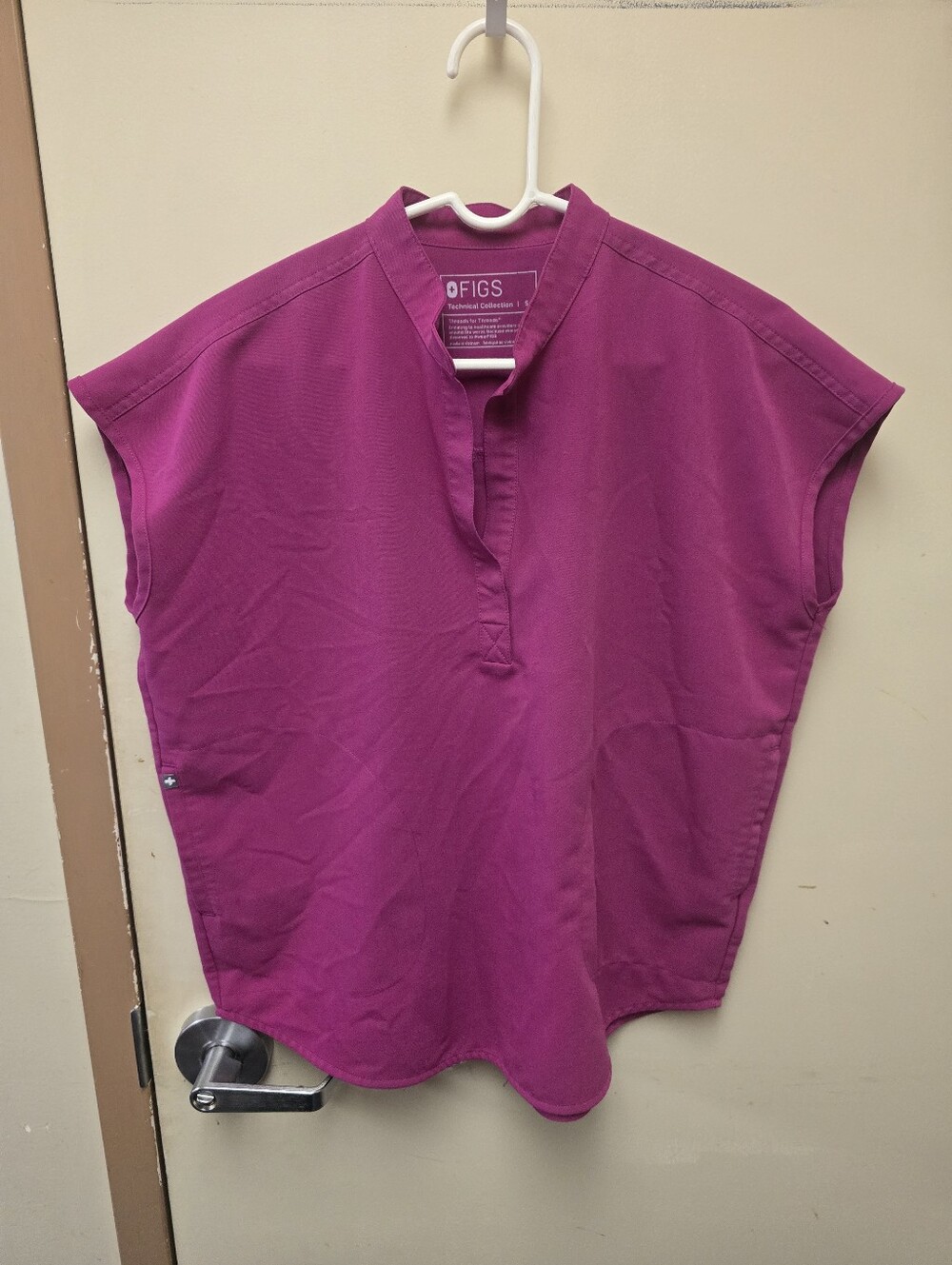 FIGS Women's Magenta Scrub Top